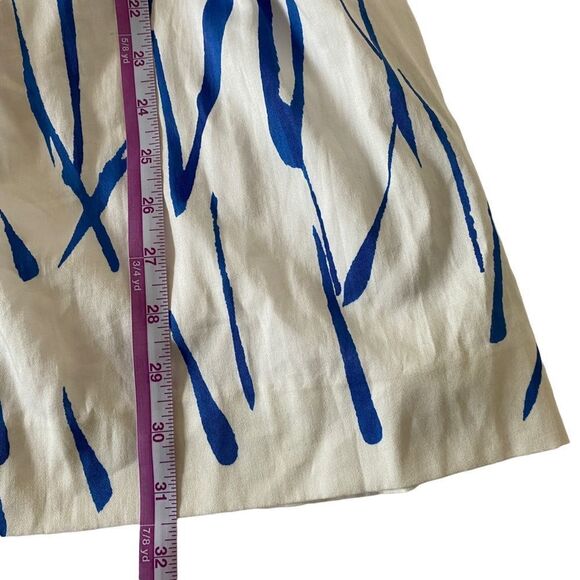 Milly Brushstroke Isadora Cobalt  V-Neck Dress Sz 2 - Picture 7 of 8